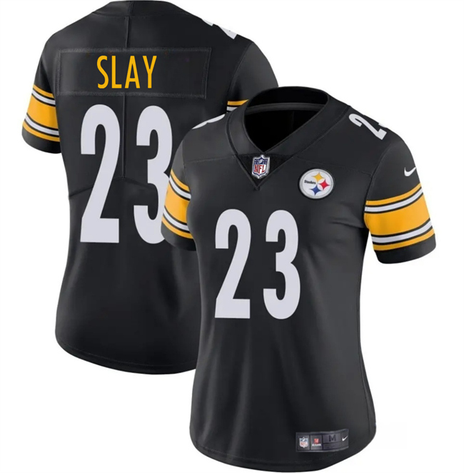 Women's Pittsburgh Steelers #23 Darius Slay Black 2025 Vapor Untouchable Limited Stitched Football Jersey(Run Small)